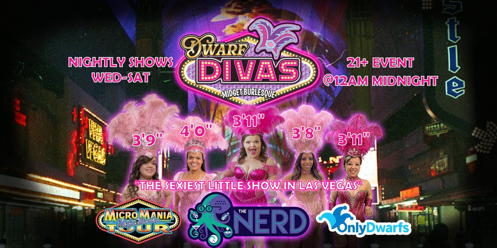 DwarfDivas on stage at The Nerd at Neonopolis, Downtown Las Vegas